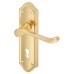 Exel Polished Brass Scroll Keyhole Lock Door Handle - Ashmead Range - 168 x 46mm