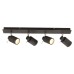 Forum Spa Scorpius 4 Light LED Bathroom Ceiling Spotlight Bar - IP44 - Matt Black