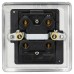 Knightsbridge 45A 1 Gang Round Edge Double Pole Cooker Switch with Neon - Brushed Chrome