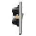 Knightsbridge 45A 1 Gang Round Edge Double Pole Cooker Switch with Neon - Brushed Chrome