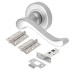 Heritage Brass by M Marcus Bedford Latch Door Handle on Rose Kit - Satin Chrome