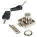 Cabinet Slam Lock - 18 x 22mm - Keyed to Differ - Polished Chrome