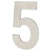 Exel 100mm Concealed Screw Fix Door Numeral - 5 - Satin Stainless Steel