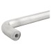 Exel 19mm D-Bar Door Pull Handle - Bolt Fix - 225mm Centres - Satin Aluminium