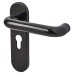 Hoppe AR600/23 Ebony Black Nylon Steel Core Euro Lock Door Handle - 47.6mm c/c - Paris Range