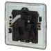 Knightsbridge 5A Screwless Flat Plate Unswitched Round Pin Socket - Matt Black with Black Insert