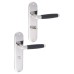 Urfic Polished Nickel/Matt Black Bathroom Door Handle - Cambridge Range - 185 x 40mm