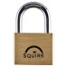 Squire Lion Open Shackle Padlock - 50mm Body - 30 x 28mm Shackle - Brass