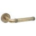 Jedo Antique Brass Fire Rated Knurled Door Handles on Round Rose - Midtown Range 