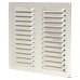 Exel Hooded Louvre Vent - 242 x 242mm - 11919mm² Free Air Flow - Polished Stainless Steel