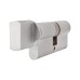 Eurospec 10 Pin 70mm Euro Thumbturn Cylinder - 35mm Turn + 35mm - Satin Chrome - Keyed to Differ