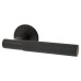 Jigtech Matt Black Knurled Door Handles on Round Slim Rose - Schema Teckna Range 