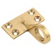Exel Top Rail Mounting Sash Window Ring Lift - 48 x 22mm - Polished Brass