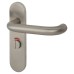 Exel Satin Stainless Steel 19mm Return to Door Bathroom Door Handle - Radius - 57mm c/c