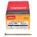 TIMCO Solo Chippy Pozi Countersunk Wood Screws - 6.0 x 100mm - Yellow Zinc - Pack of 100