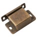Magnetic Catch - 46 x 30 x 15mm - 8kg Pull - Antique Brass 