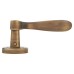 Serozzetta by Carlisle Brass Antique Brass Scroll Door Handles on Round Rose - Verdun Range 