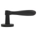 Serozzetta by Carlisle Brass Matt Black Scroll Door Handles on Round Rose - Verdun Range 