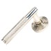 From The Anvil Polished Nickel Knurled Door Handles on Round Beehive Rose - Brompton Range 