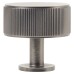 Carlisle Brass Lines Radio Round Cabinet Knob - 35mm Diameter - Anthracite Grey
