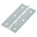 Solid Drawn Butt Cabinet Hinge - 75 x 40 x 2.0mm - Satin Chrome - Pair