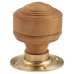 Olde Forge Edwardian Stepped Mortice/Rim Door Knob - 60mm Rose Diameter - Oak Knob & Brass Rose