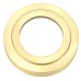 From The Anvil Satin Brass Door Handles on Round Art Deco Rose - Newbury Range 
