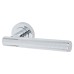 Serozzetta by Carlisle Brass Lagos Knurled Latch Door Handle on Rose Ultimate Kit - Polished Chrome