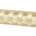 Exel Satin Brass Honeycomb Door Handles on Round Rose - Cara Range 