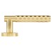 Exel Satin Brass Honeycomb Door Handles on Round Rose - Cara Range 