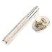 From The Anvil Polished Nickel Knurled Door Handles on Round Rose - Brompton Range 