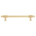Hampstead Falmouth 12mm Knurled T-Bar Cabinet Pull Handle - 160mm Centres - Satin Brass