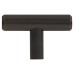 Exel 12mm T-Bar Cabinet Knob - 50 x 32mm - Brushed Oil Rubbed Bronze