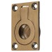 Exel Rectangular Flush Ring Cabinet Pull Handle - 38 x 27mm - Antique Brass