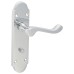 Exel Polished Chrome Victorian Summer Scroll Bathroom Door Handle - 168 x 40mm