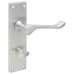 Exel Satin Chrome Victorian Scroll Bathroom Door Handle - 155 x 42mm
