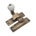 Hampstead Lancaster Pattern Quadrant Arm Sash Window Fastener - 75 x 27mm - Antique Brass