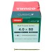TIMCO Classic Pozi Countersunk Wood Screws - 4.0 x 80mm - Yellow Zinc - Pack of 200