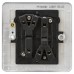 Knightsbridge 10AX 2 Gang 2 Way Flat Plate Light Switch - Brushed Chrome