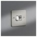 Knightsbridge 10AX 2 Gang 2 Way Flat Plate Light Switch - Brushed Chrome