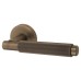 Jigtech Textura Latch Door Handle on Rose Kit - Passage - Matt Antique Brass