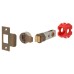 Jigtech Textura Latch Door Handle on Rose Kit - Passage - Matt Antique Brass