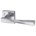 Exel Spirit Latch Door Handle on Square Rose Kit - Polished Chrome