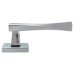 Exel Spirit Latch Door Handle on Square Rose Kit - Polished Chrome