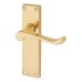 Exel Victorian Scroll Latch Door Handle Kit - Polished Brass