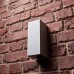 Exel Square Outdoor Up & Down Wall Light - IP44 - Silver