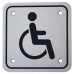 Exel Disabled Square Toilet Door Sign - 95 x 95mm - Satin Stainless Steel