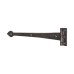Elan Tudor Plain Door Tee Hinge - 460 x 105mm - Metalized Antique Black Iron