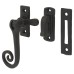 Olde Forge Monkey Tail Mortice & Hook Plate Casement Window Fastener - Reversible - Antique Black