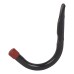 Rothley Tubular Garage and Shed Storage Hook & Red Vinyl Cap - 115mm Depth - Black & Red - Pack of 2